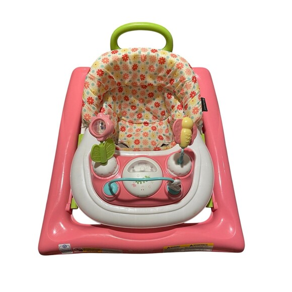Baby Trend 4.0 Daisy Burst Activity Walker with Walk Behind Bar - Picture 1 of 7